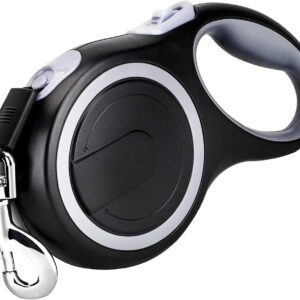 26Ft Retractable Dog Leash, Heavy Duty Great Leash for Dog up to 110 lbs, Anti-Slip Rubberized Handle, One-Handed Brake, Strong Nylon Tape, Tangle Free——