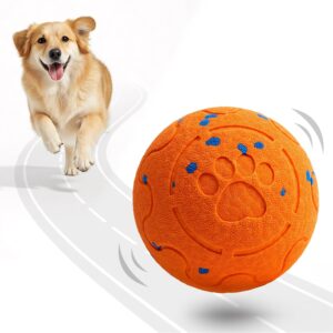 Dog Balls: Interactive Dog Ball Auto Rolling - Interactive Dog Toys for Aggressive Chewers - Bouncy & Throwable, Rechargeable, Washable, for Small & Medium & Large Dogs – Orange